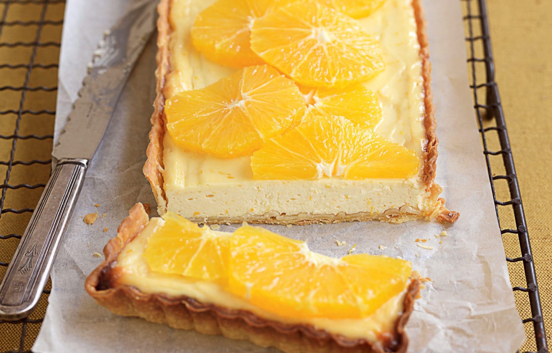 Orange, yoghurt and honey tart