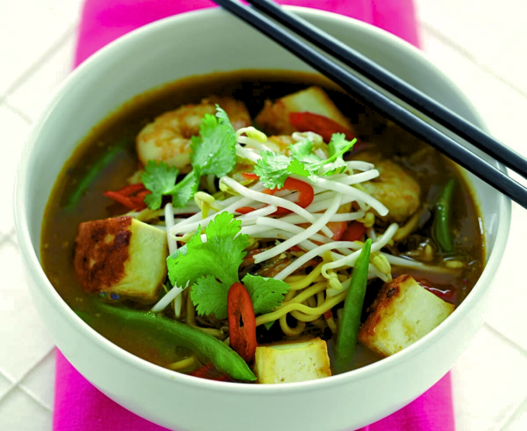 Prawn, coriander and chilli laksa