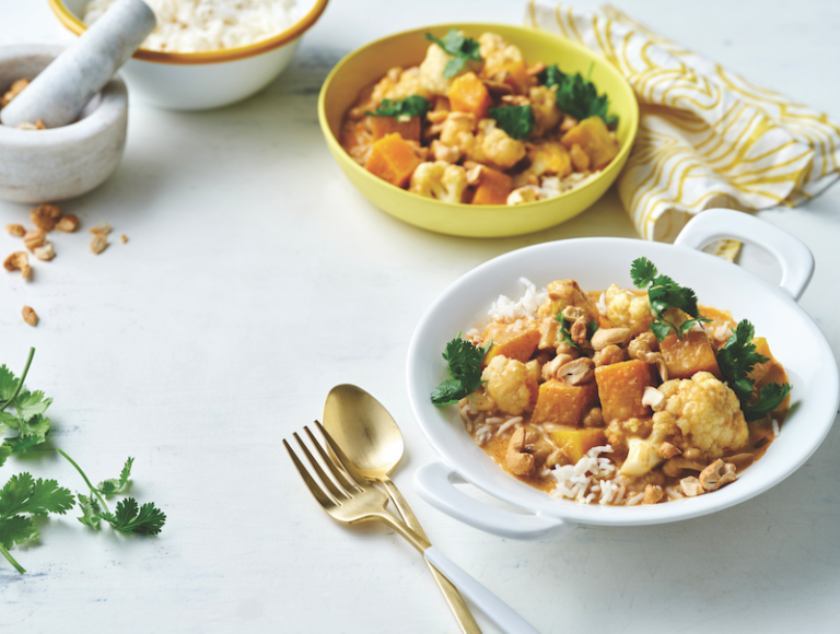 Pumpkin, chickpea and cauliflower curry