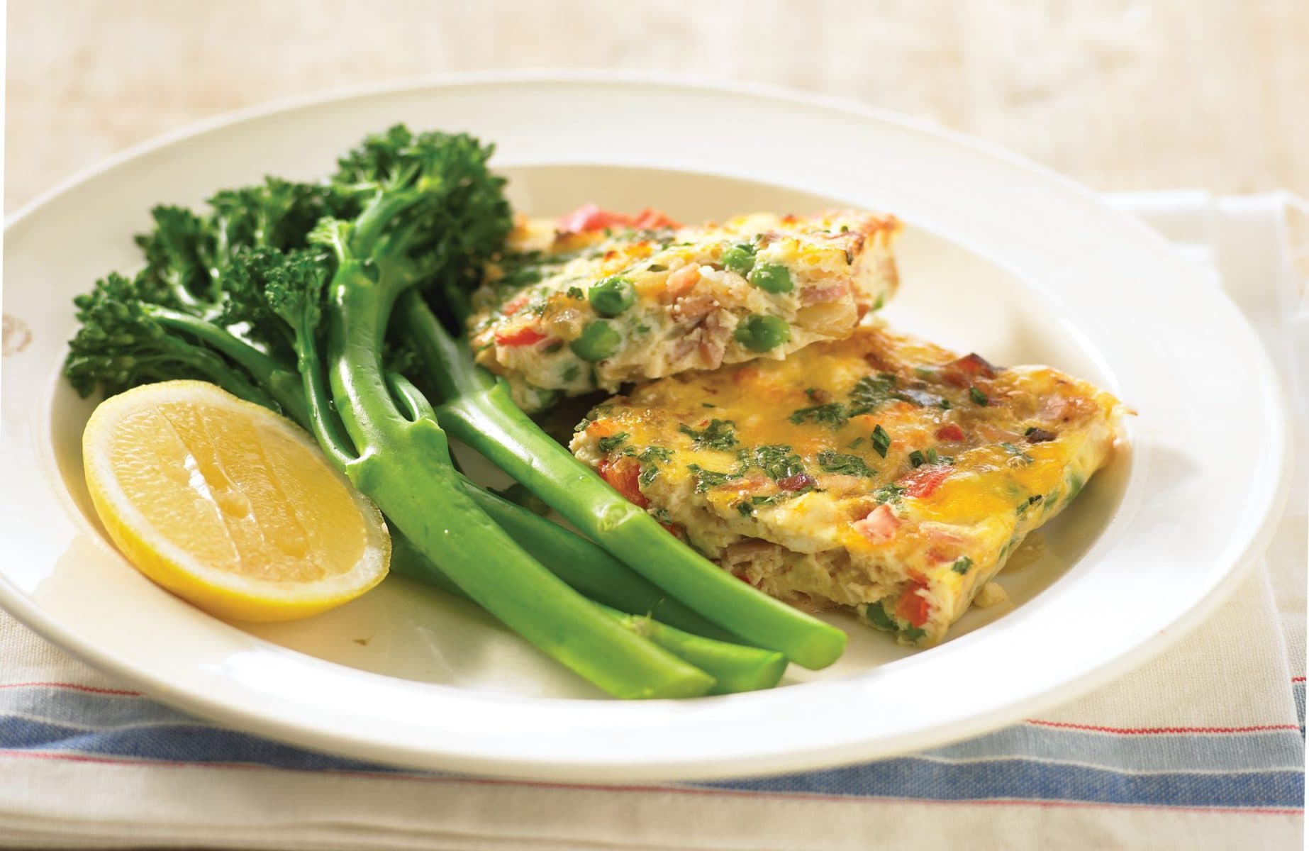 Cheese and bacon baked frittata