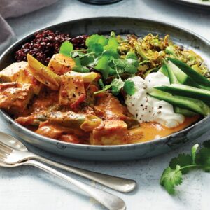 Rich tomato tofu curry