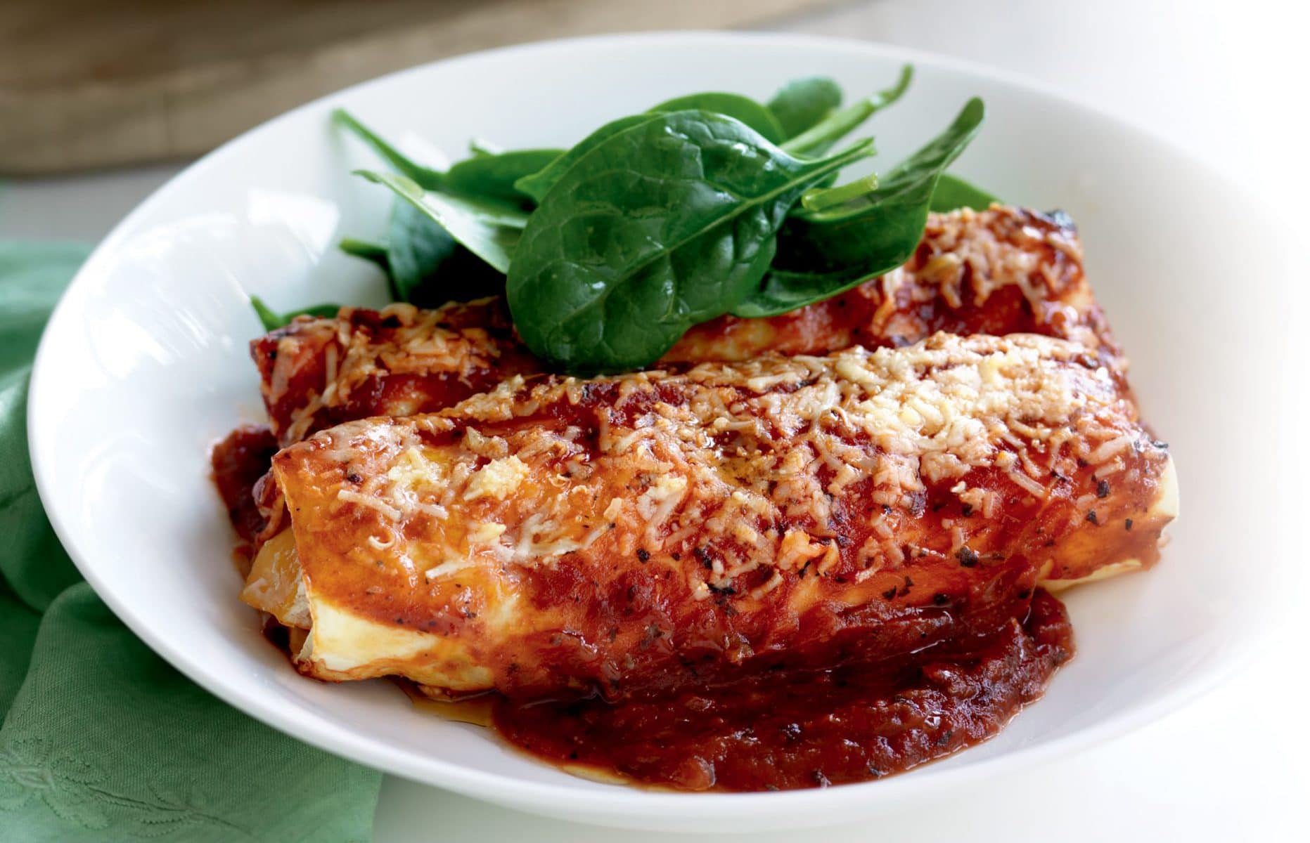 Roasted pumpkin, leek and mushroom cannelloni
