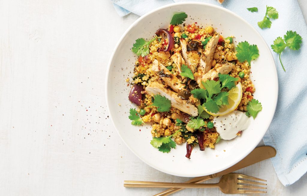 Spiced chicken with couscous
