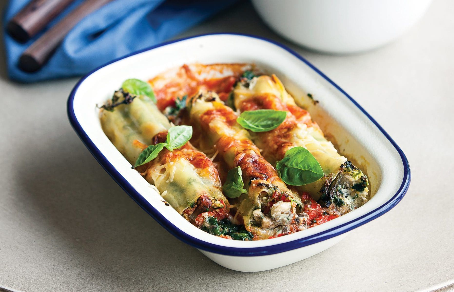 Spinach and ricotta cannelloni