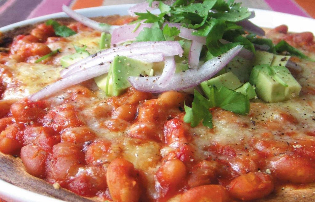 Tasty bean and avocado tostadas