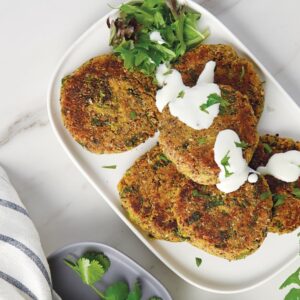 Turmeric chickpea fritters (made with aquafaba)