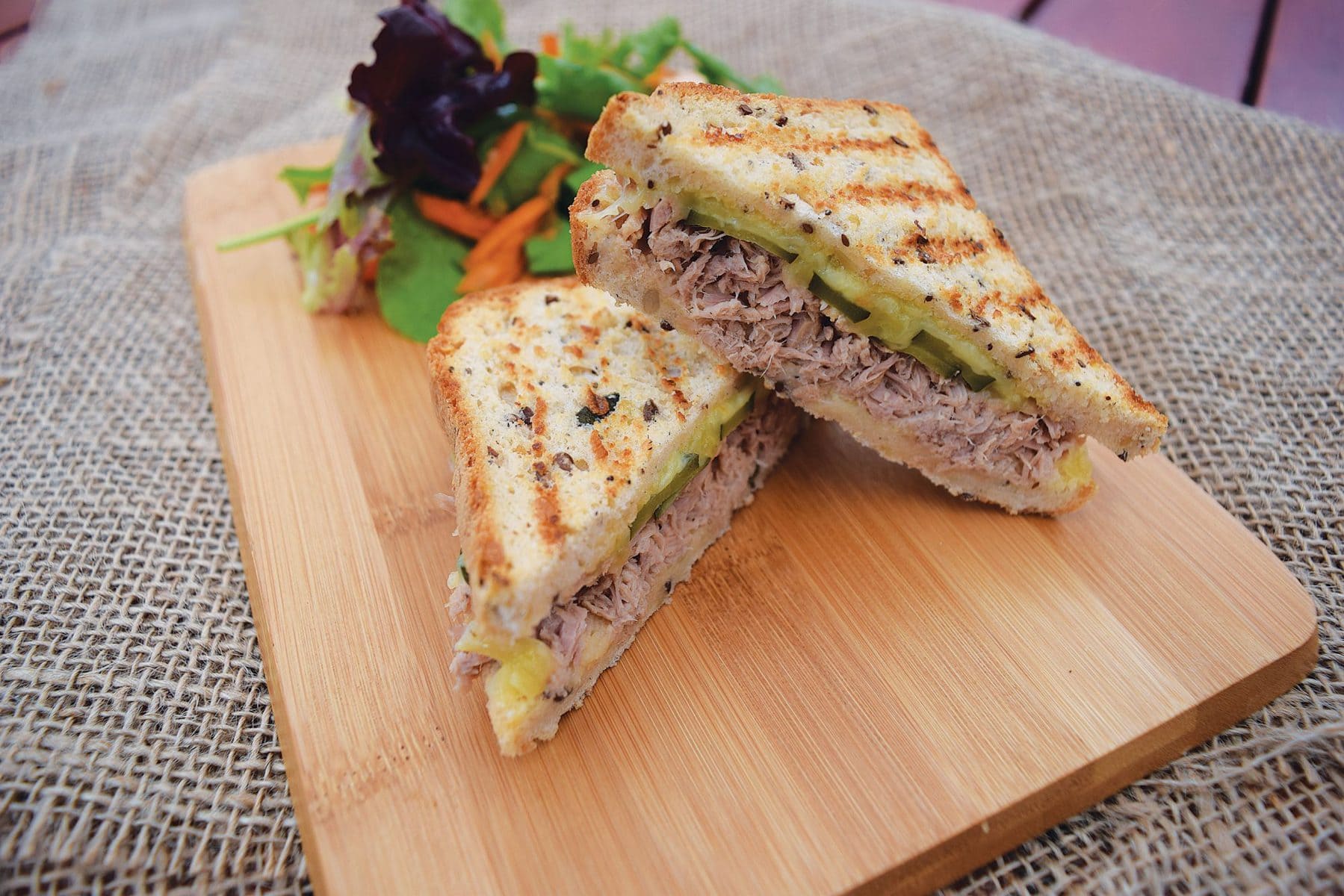 Cheesy tuna melt