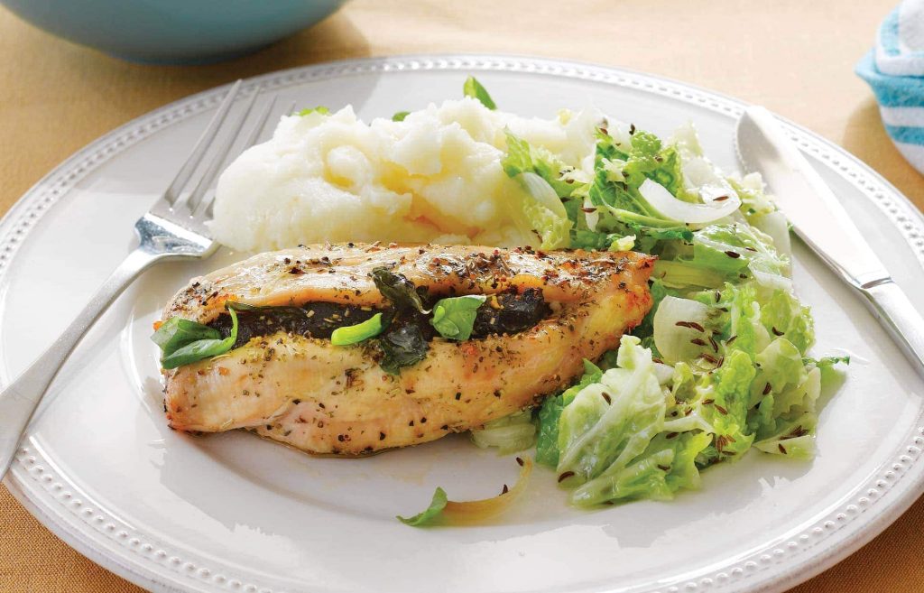 Tuscan chicken with black pudding