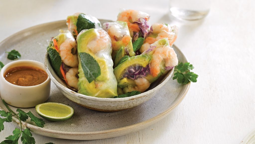 Vietnamese fresh spring rolls with peanut sauce Vietnamese fresh spring rolls with peanut sauce