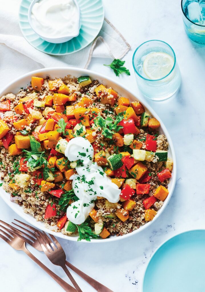 Za’atar-roasted vegetable, lentil and couscous pilaf Za’atar-roasted vegetable, lentil and couscous pilaf