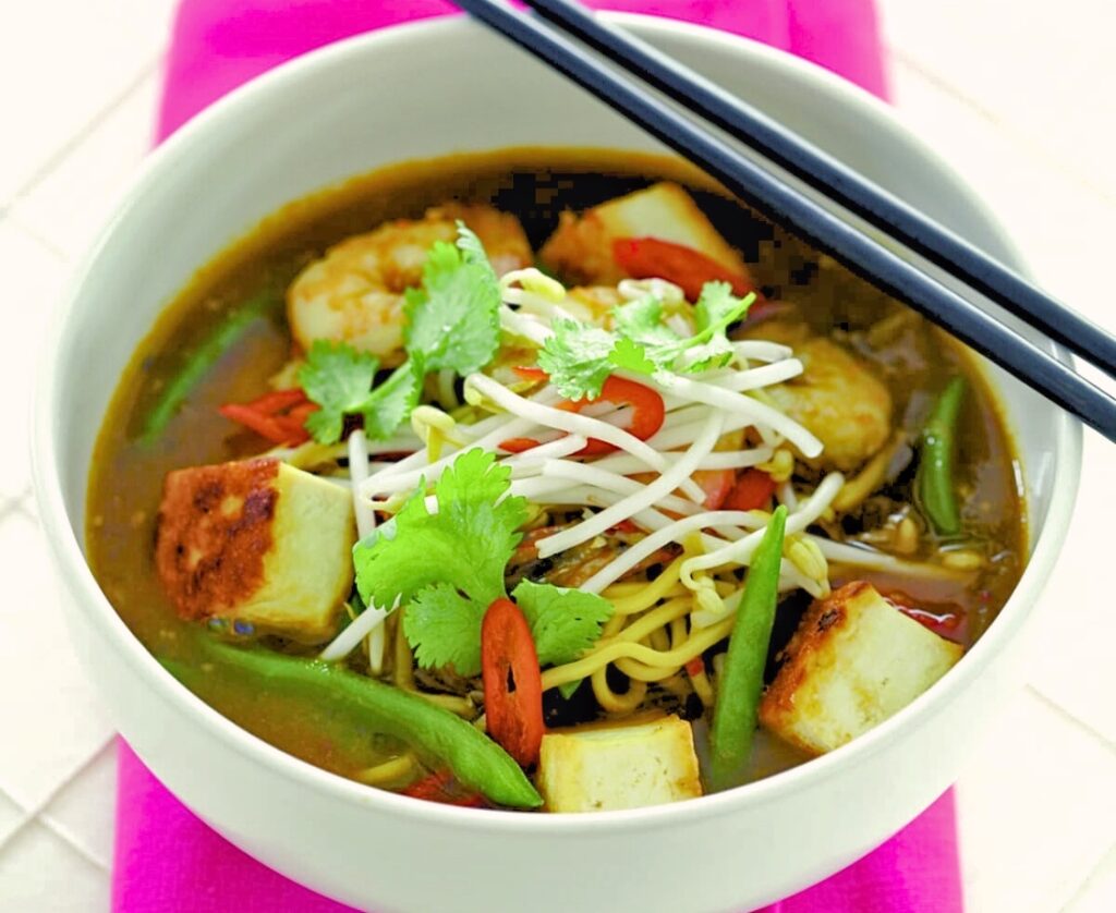 Prawn, coriander and chilli laksa