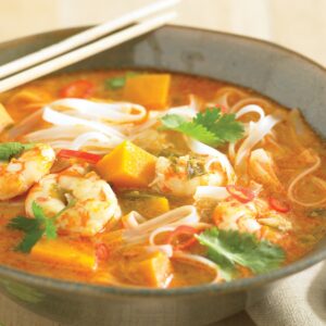 Prawn and pumpkin laksa