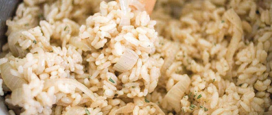 1 recipe = 4 dinners: Herby onion rice