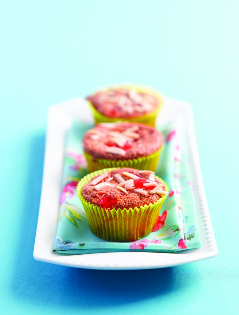 Almond and cherry crunch muffins Almond and cherry crunch muffins