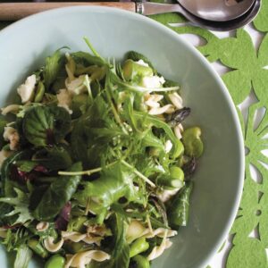 Asparagus and ricotta salad with mint vinaigrette