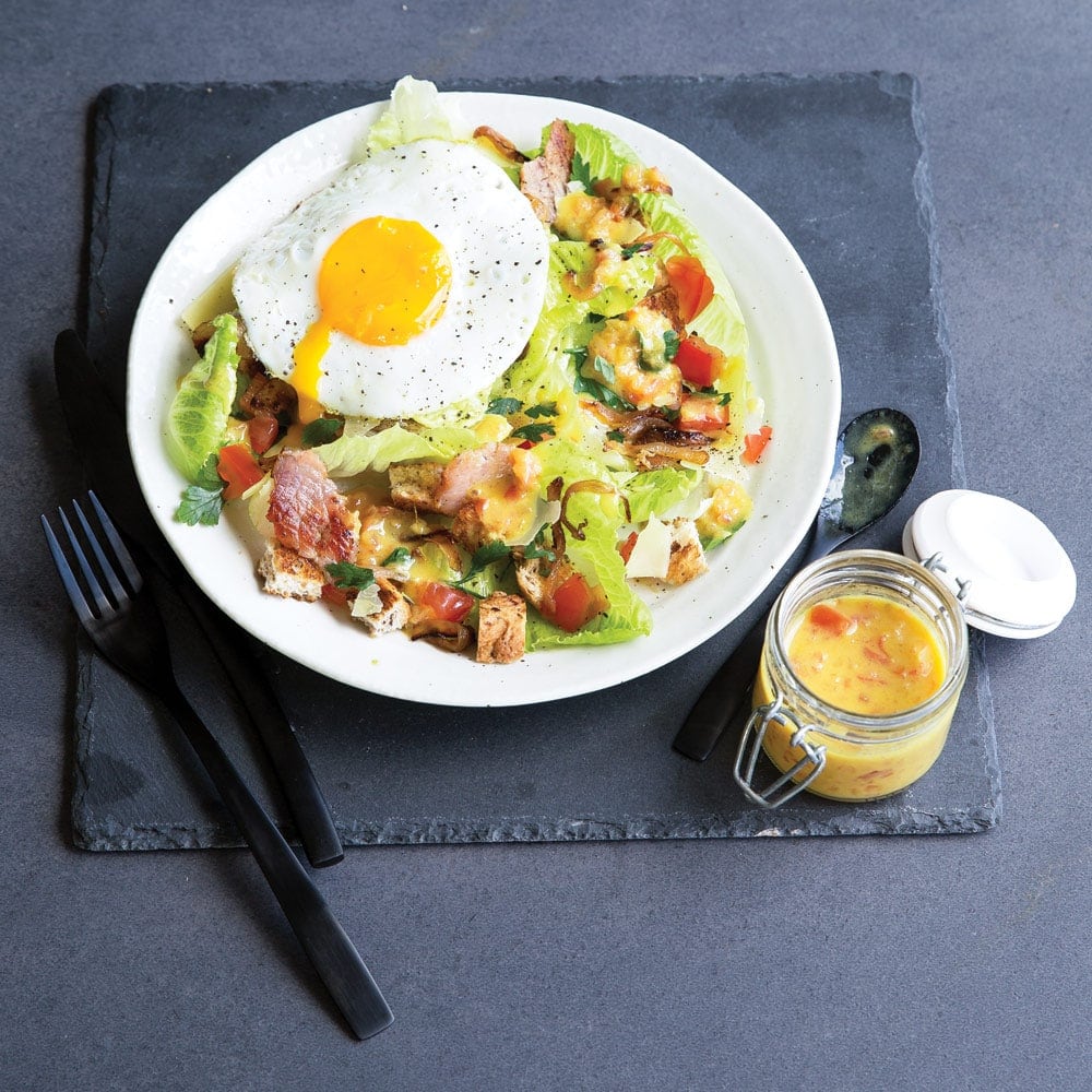 Bacon and egg hangover salad Bacon and egg hangover salad