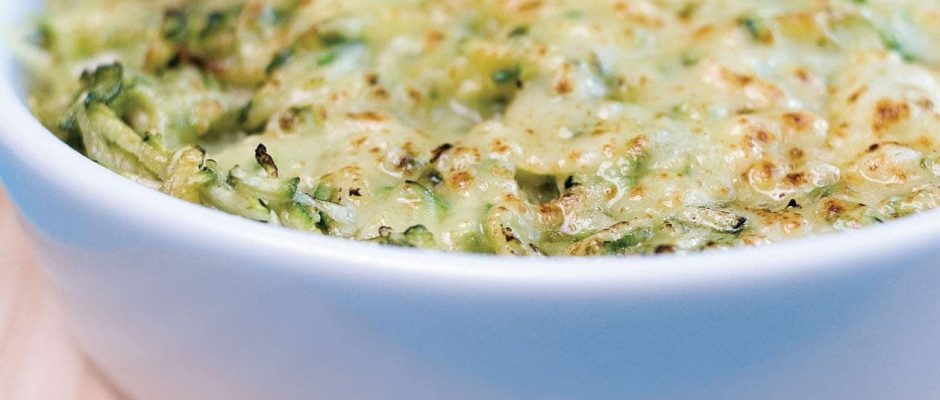 Baked courgettes
