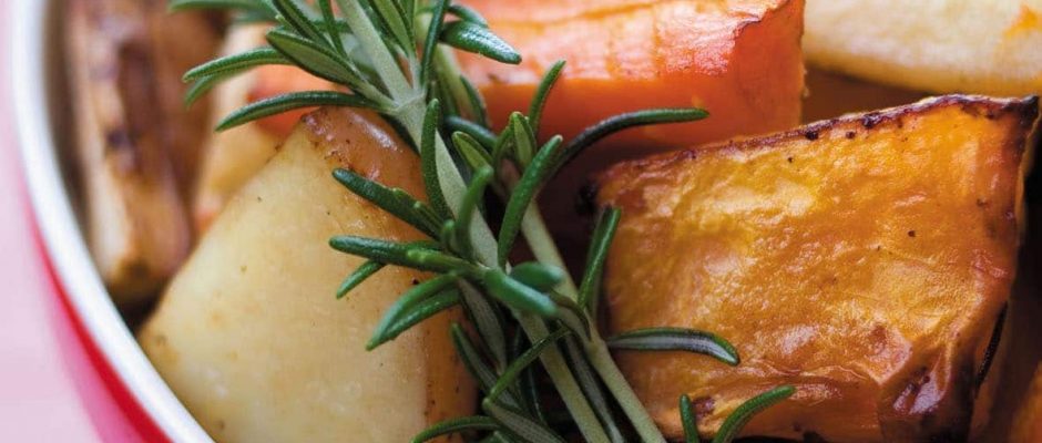 Balsamic roasted vegetables with rosemary