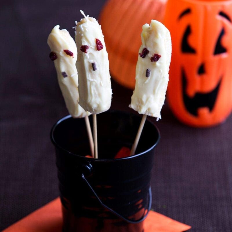 Banana ghost lollies