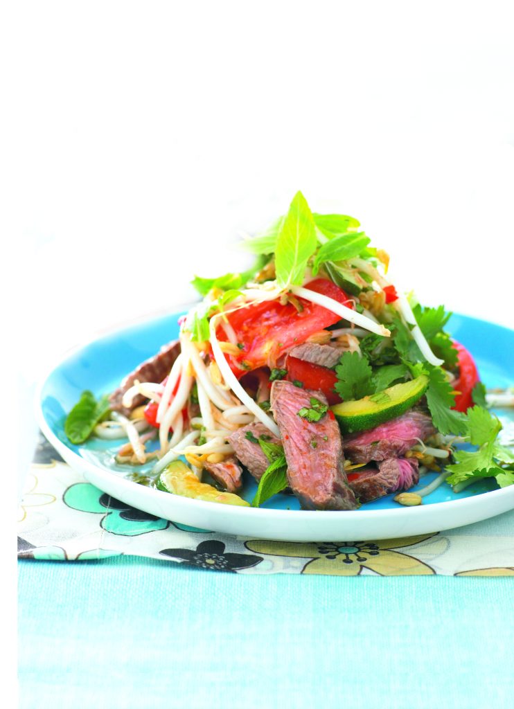 Barbecue lamb salad