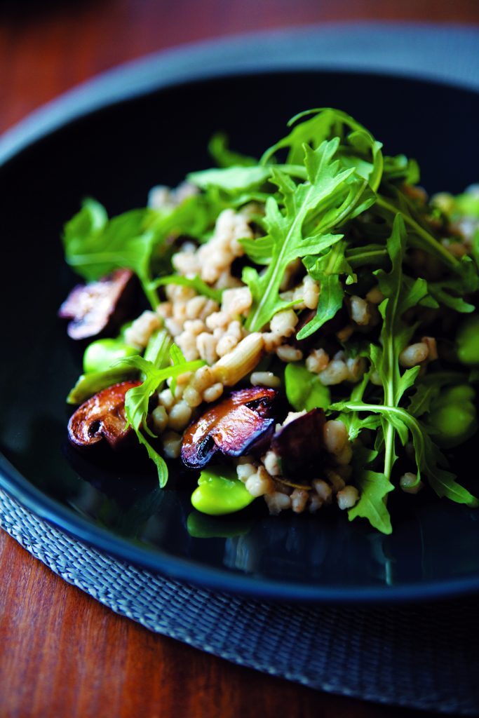 Barley and mushroom salad
