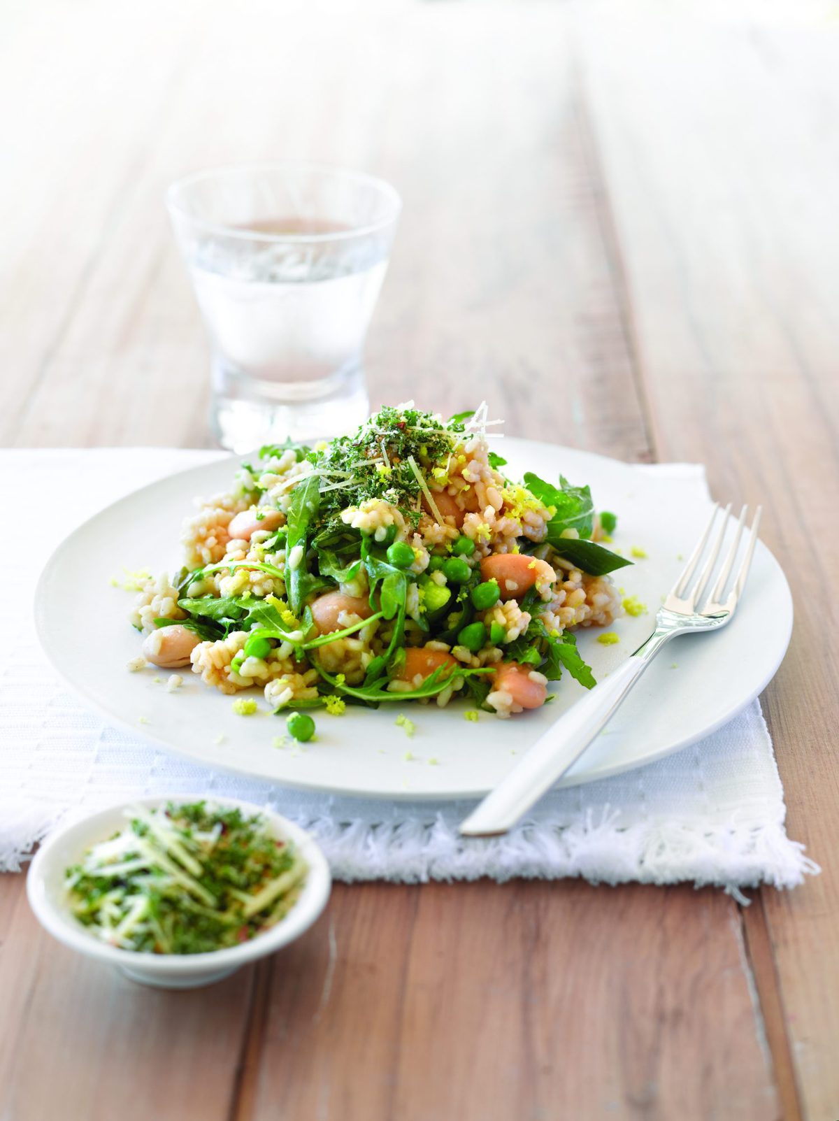 Bean, pea and lemon risotto