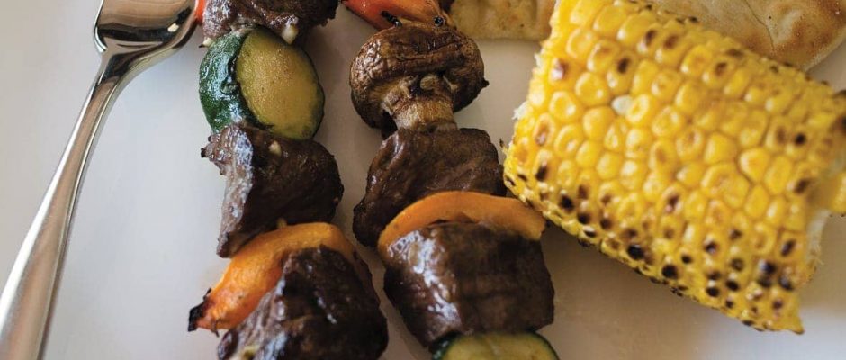 Beef kebabs with balsamic citrus marinade