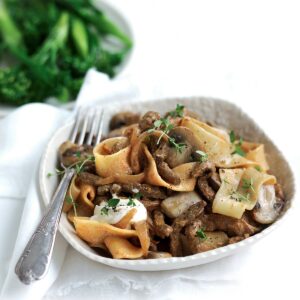 Easy beef stroganoff