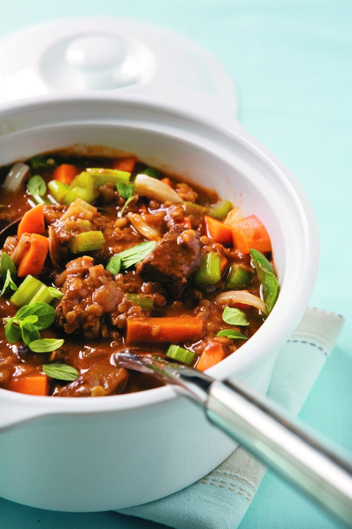 Beef and lentil casserole