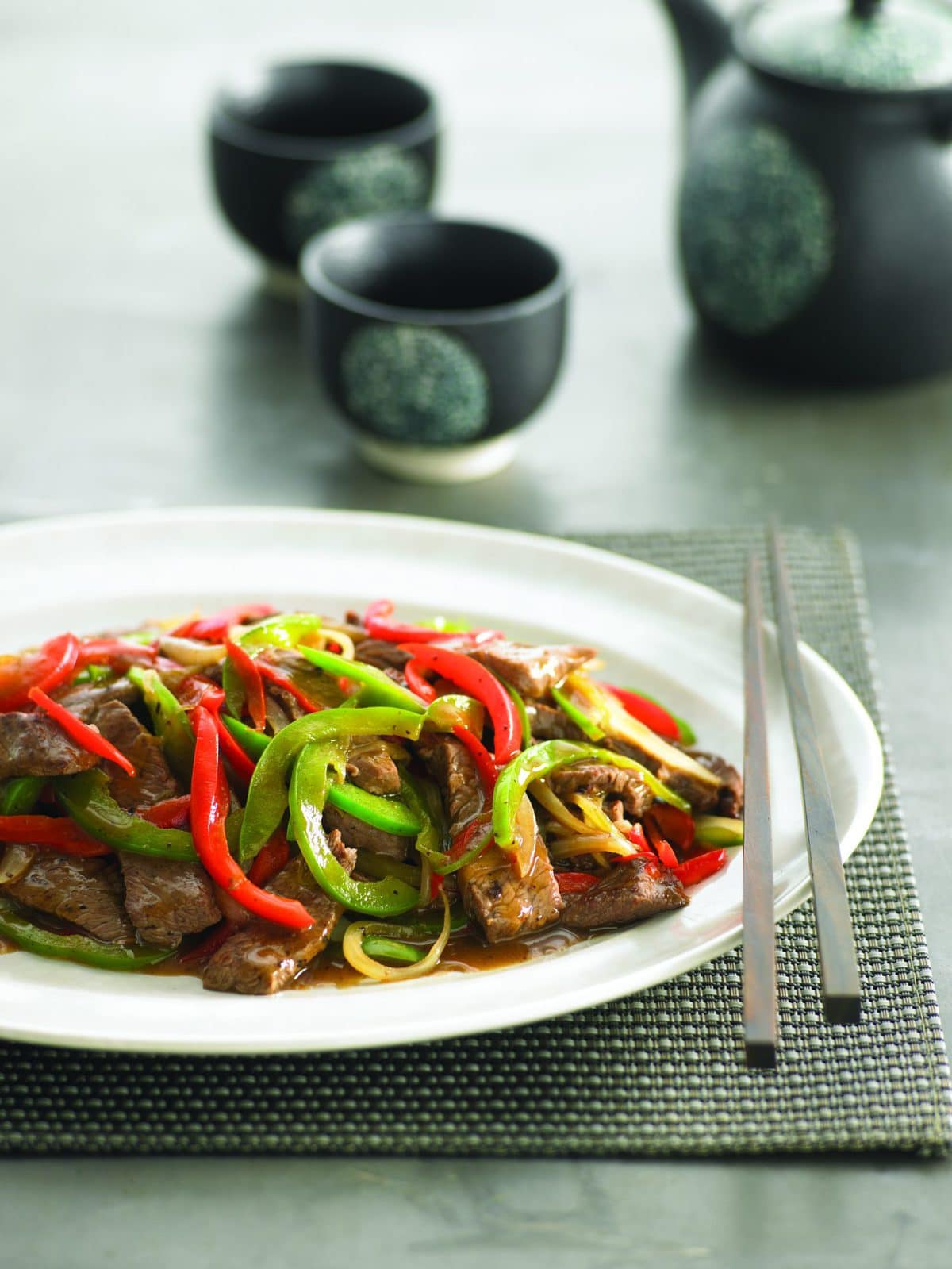 Beef in black bean sauce