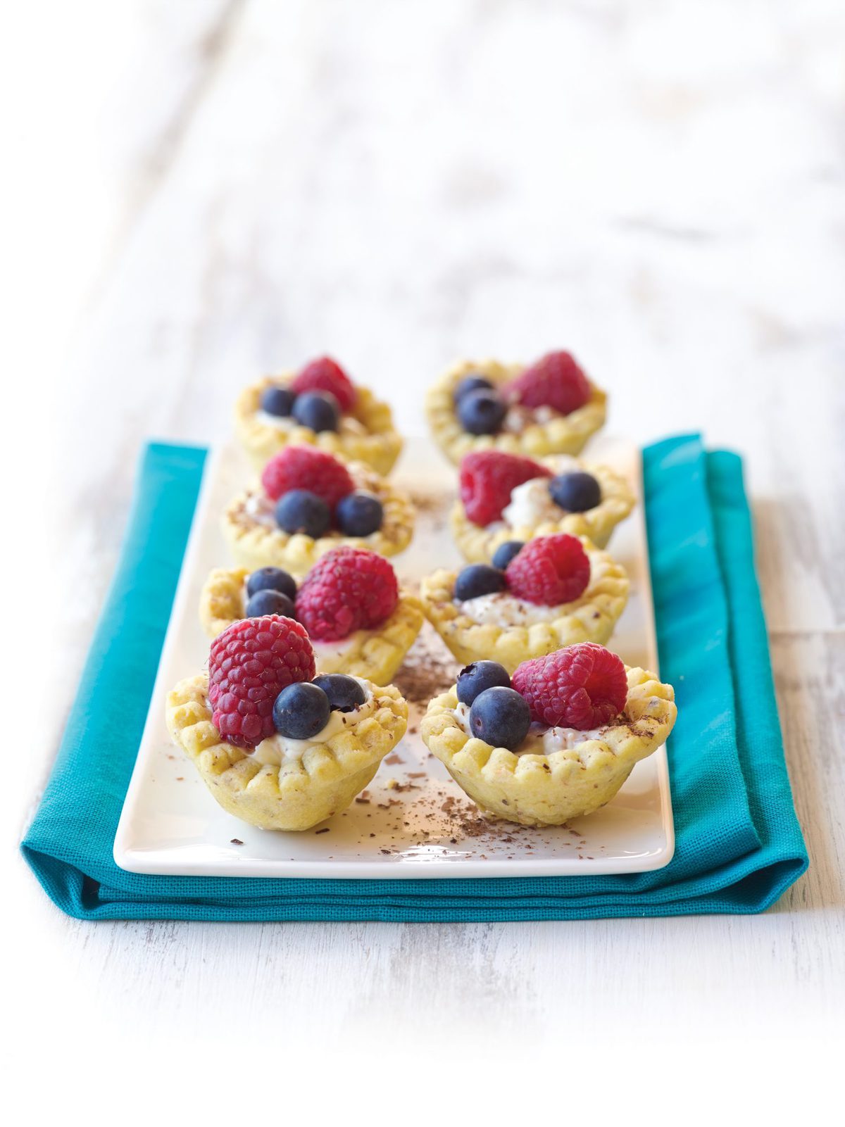 Berry hazelnut tarts