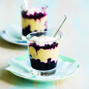 Blackcurrant custard fools