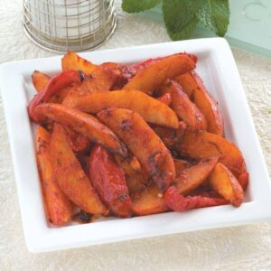 Blushing potato and chicken wedges