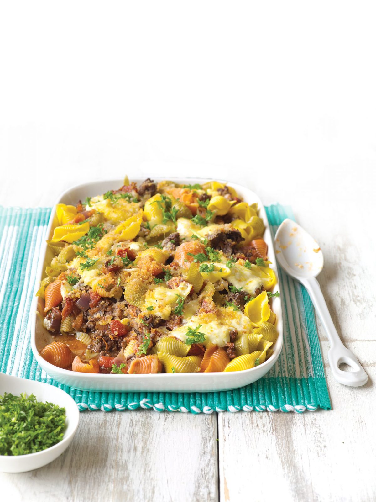 Healthy bolognese pasta bake