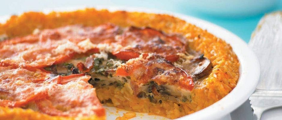 Brown rice and pumpkin flan