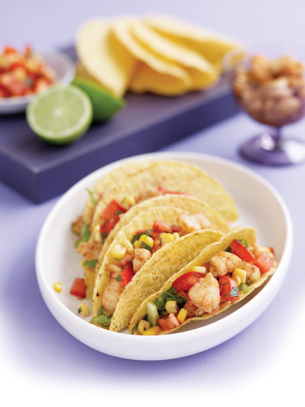 Cajun fish tacos with corn salsa