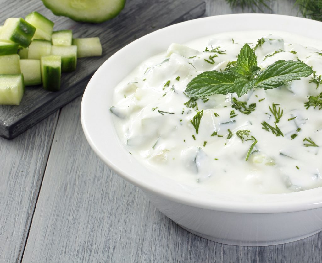Carrot and cucumber raita Carrot and cucumber raita