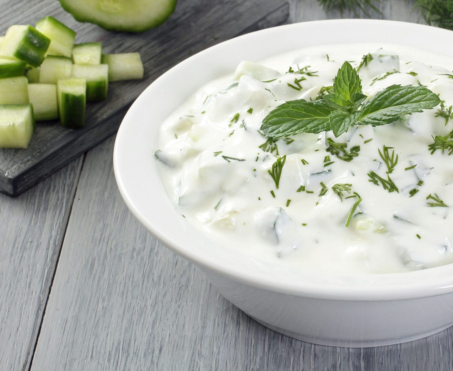 Carrot and cucumber raita