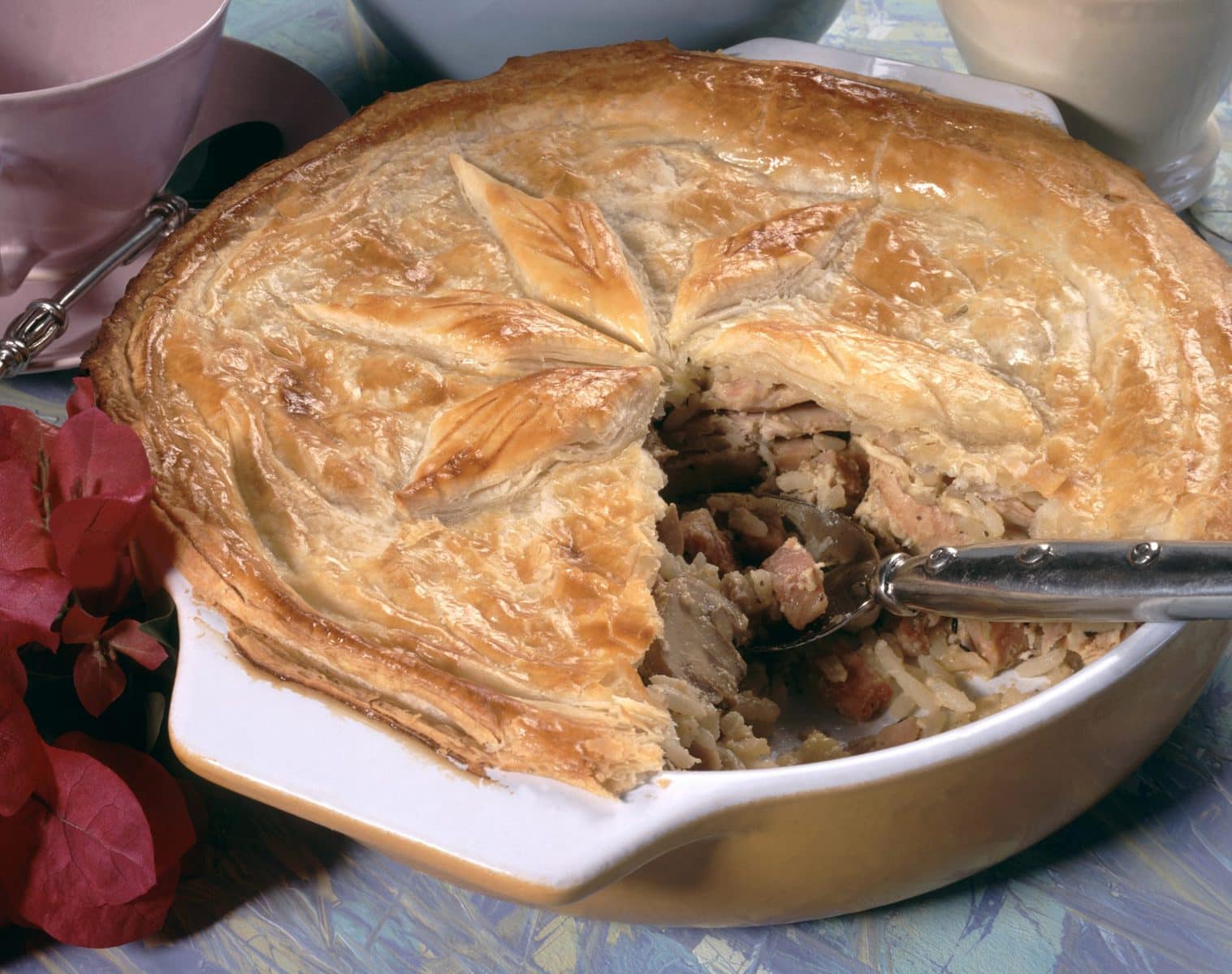 Chicken and vegetable pie