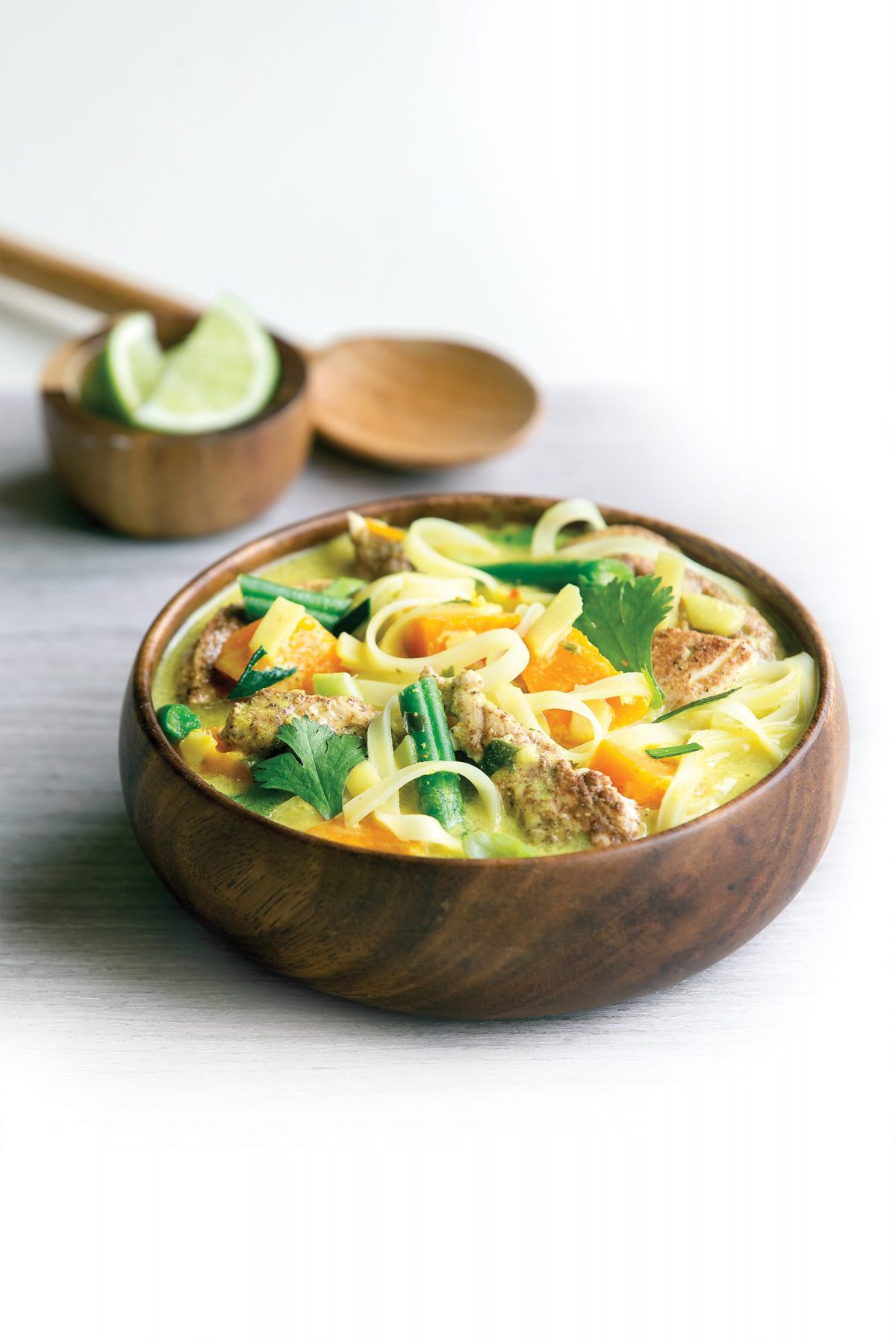 Chicken laksa-style soup