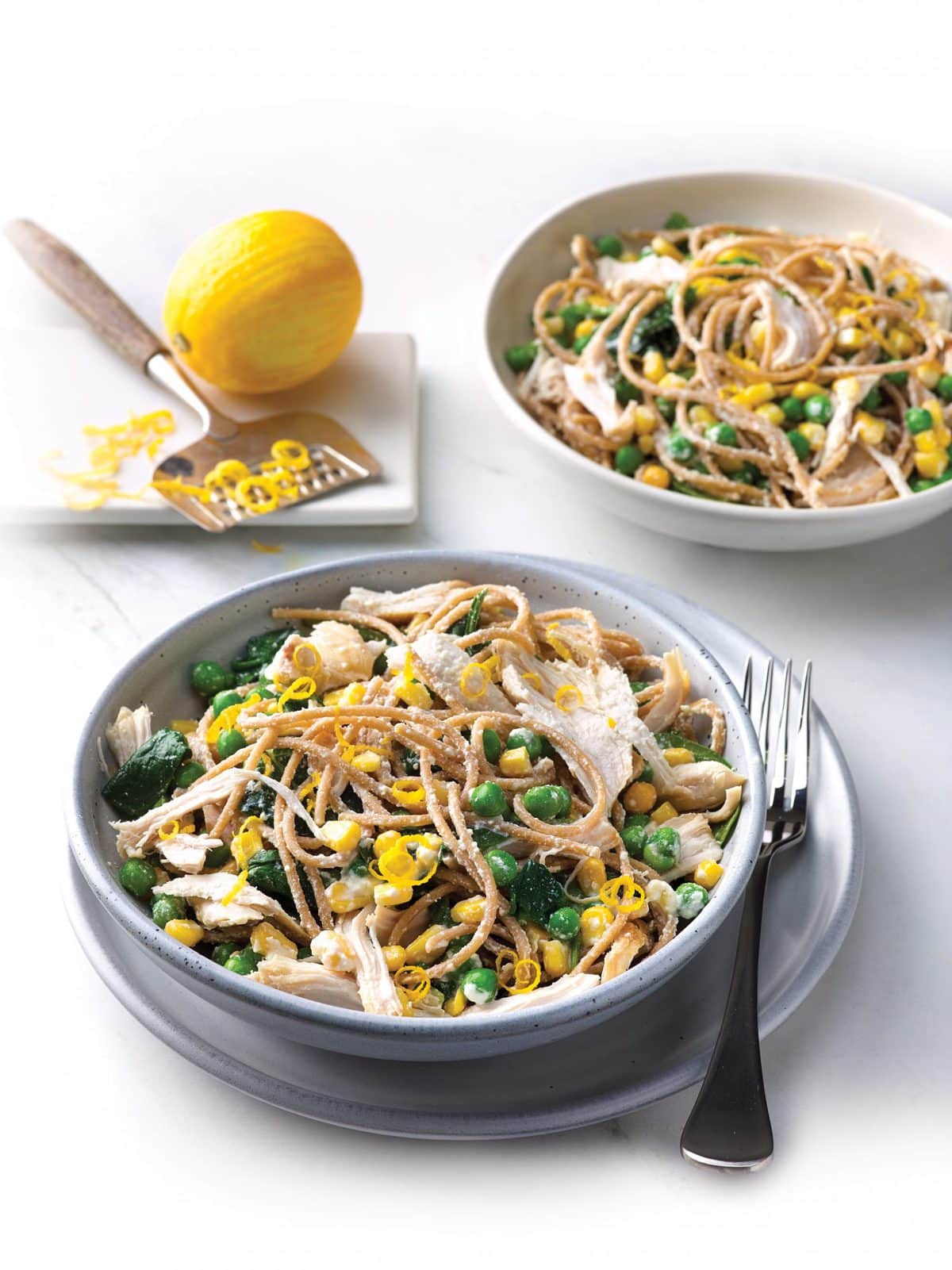 Chicken, pea and ricotta pasta
