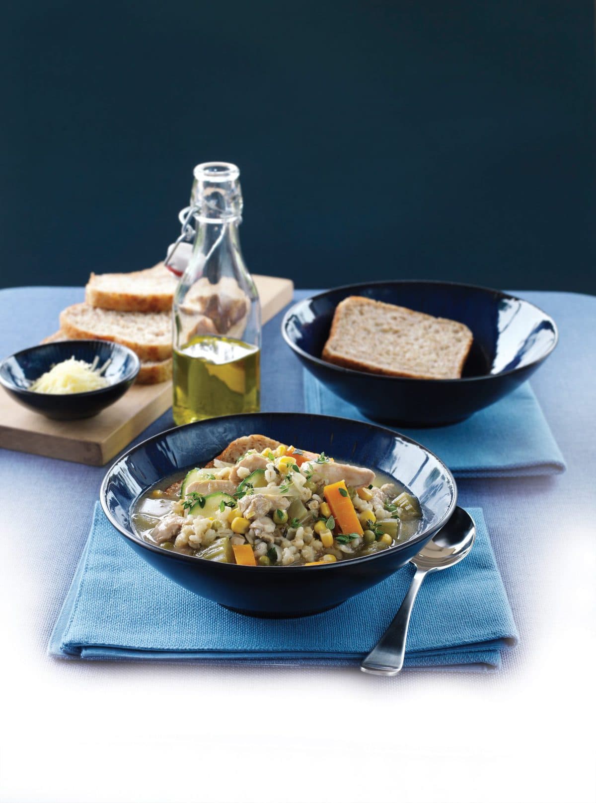 Chicken, vegetable and barley soup