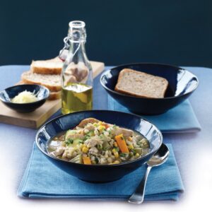 Chicken, vegetable and barley soup