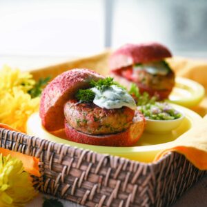 Chicken and fennel burger
