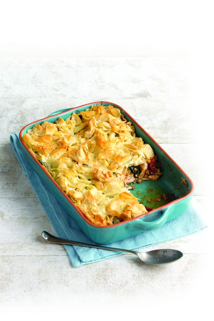 Chicken filo pot pie with slaw Chicken filo pot pie with slaw