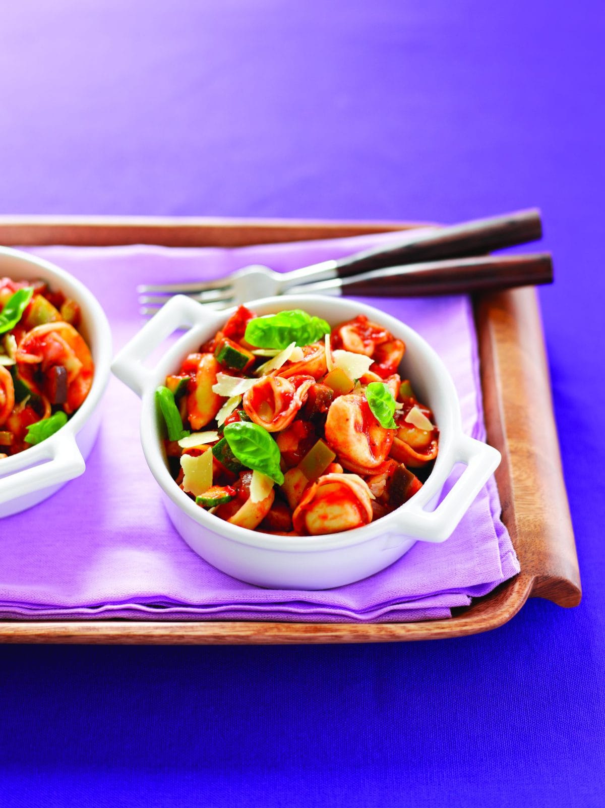 Chicken tortellini with ratatouille