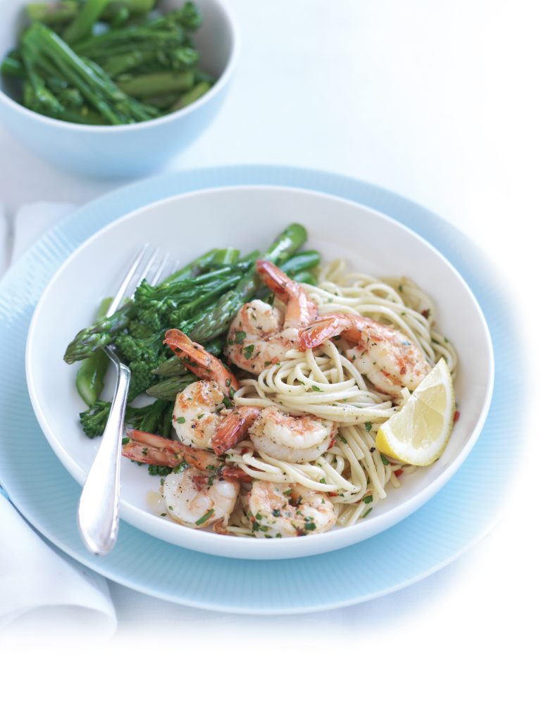 Chilli and lemon prawn linguine Chilli and lemon prawn linguine