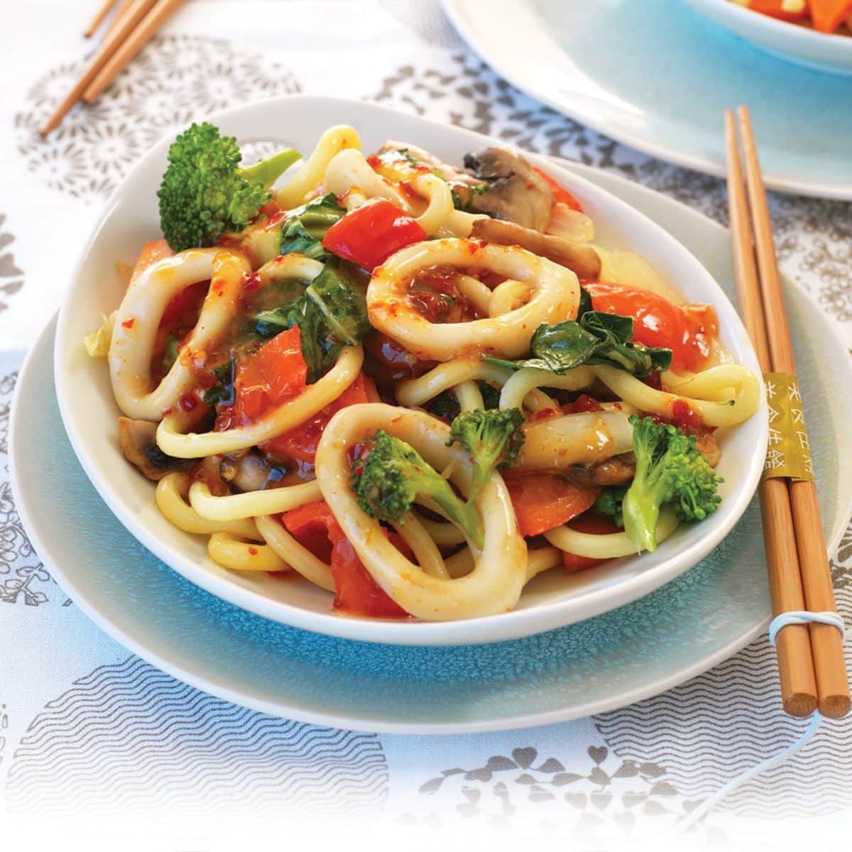 Chilli and lime stir-fried calamari