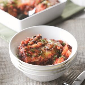 Chilli bean and potato bake
