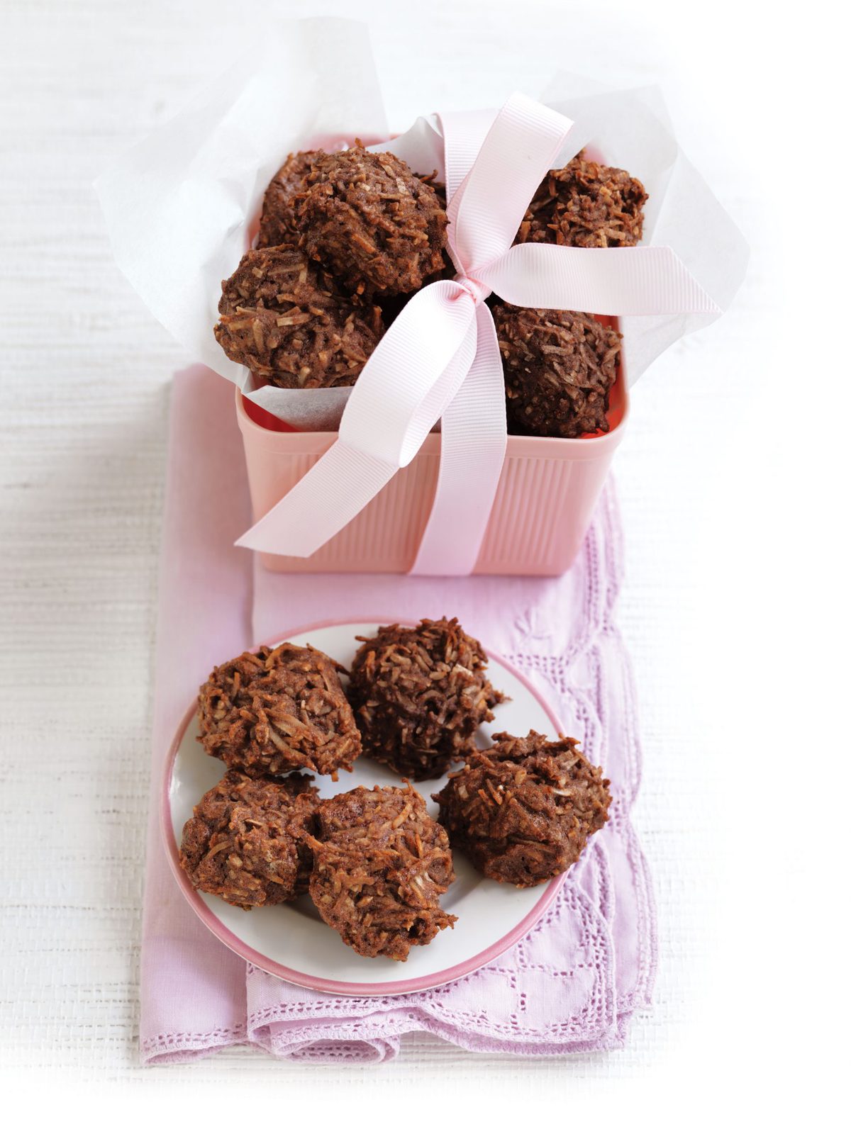 Choc coconut cookies